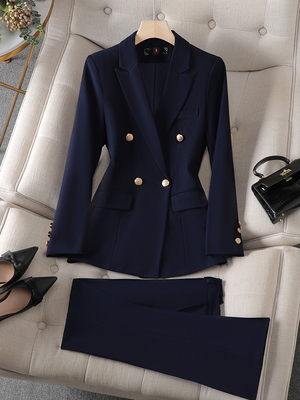 西装套装女2025新款春秋职业酒店前台接待工装珠宝店美容院工作服