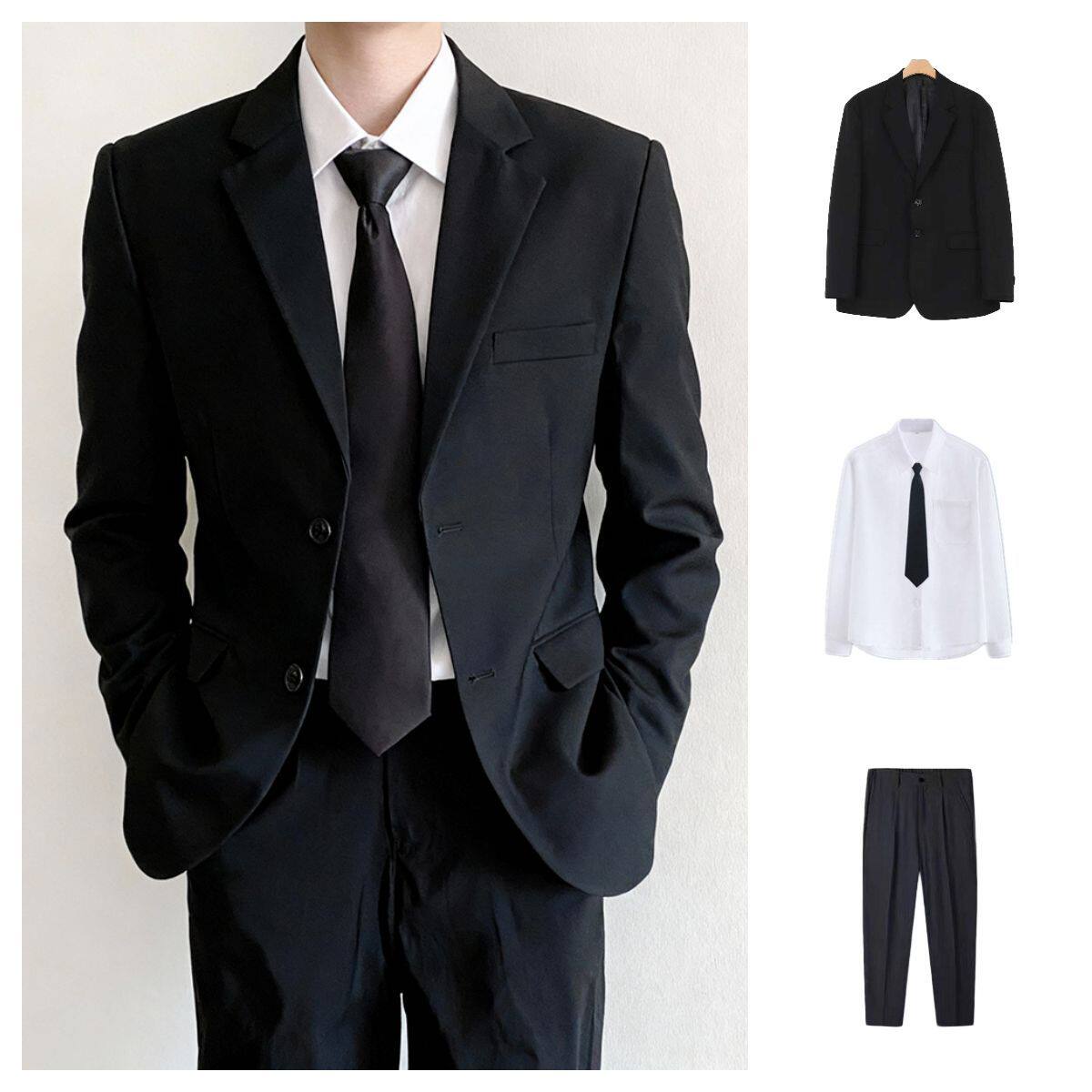 2026爆款西服套装男士商务休闲职业正装结婚礼服修身外套小西装男