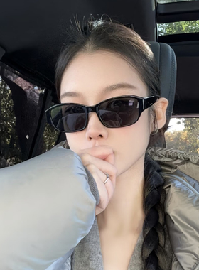 黑色墨镜女长方形辣妹y2k美式复古韩版防紫外线太阳眼镜显瘦网红