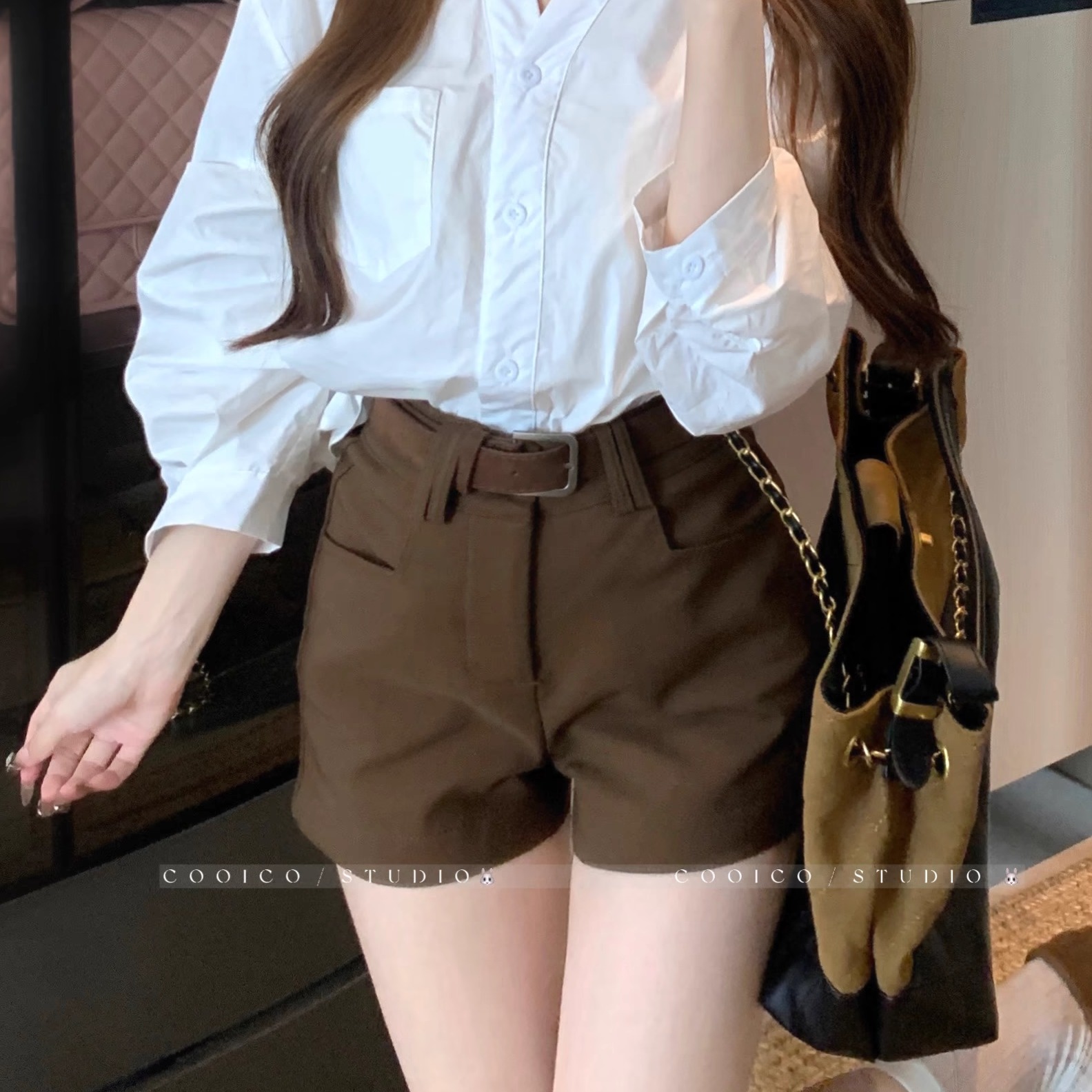 美式复古毛呢短裤女秋冬2025新款高腰显瘦辣妹休闲百搭包臀热裤子