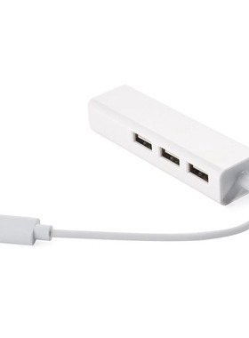 USB 3.1 Type C to USB Hub With RJ45 Ethernet Lan Adapter