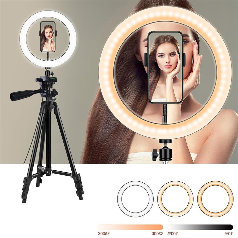 New LED Selfie Ring Light With Tripod Photographic
