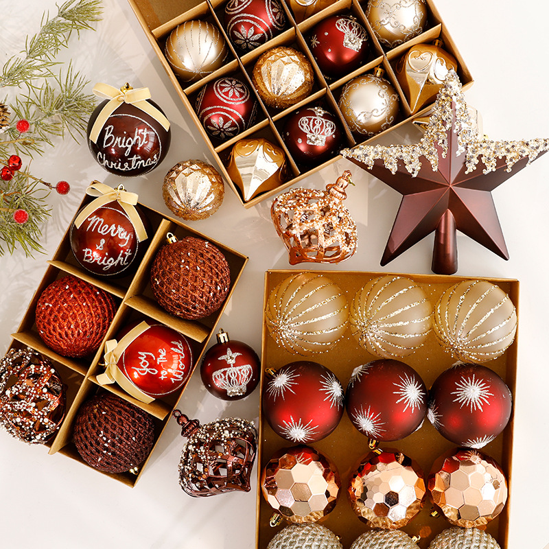 Christmas Ball Painting Pendant Set Christmas Tree Decoratio