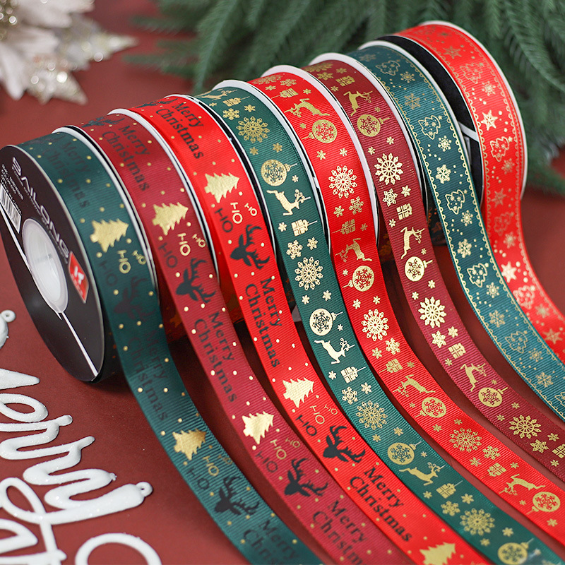 Christmas Ribbon Elk Snowflake Christmas Tree Gift Box Strap