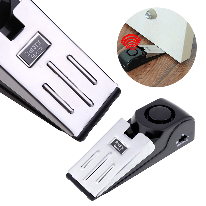 New Wireless Doorstop Alarm System Security Home Wedge地锁