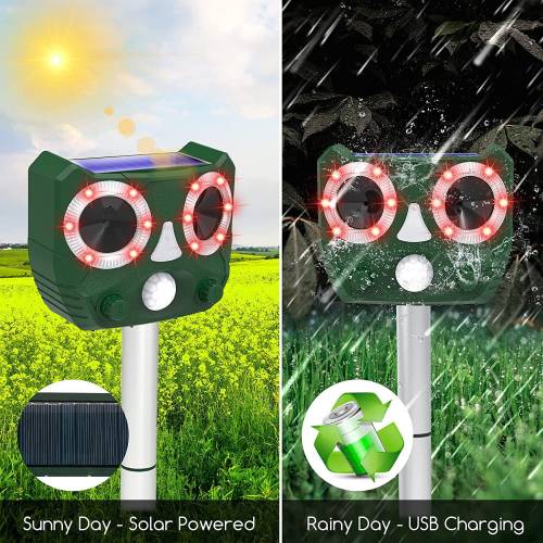 Bird repellent, ultrasonic, mouse repellent, solar powered
