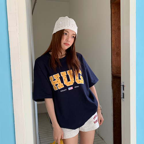 Sanjati短袖潮青少年贴布绣