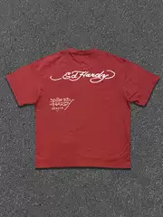 2026 New High-End Trendy Brand Letter Print Short-Sleeve T-Shirt, Versatile Unisex Pure Cotton Loose T-Shirt Top