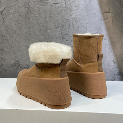 雪地靴冬季短筒皮毛一体