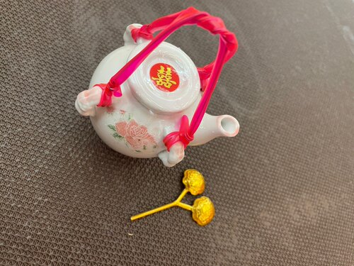 潮汕阿舅提油壶添丁油瓶出嫁女金如意花喜事结婚用品新娘陪嫁嫁妆