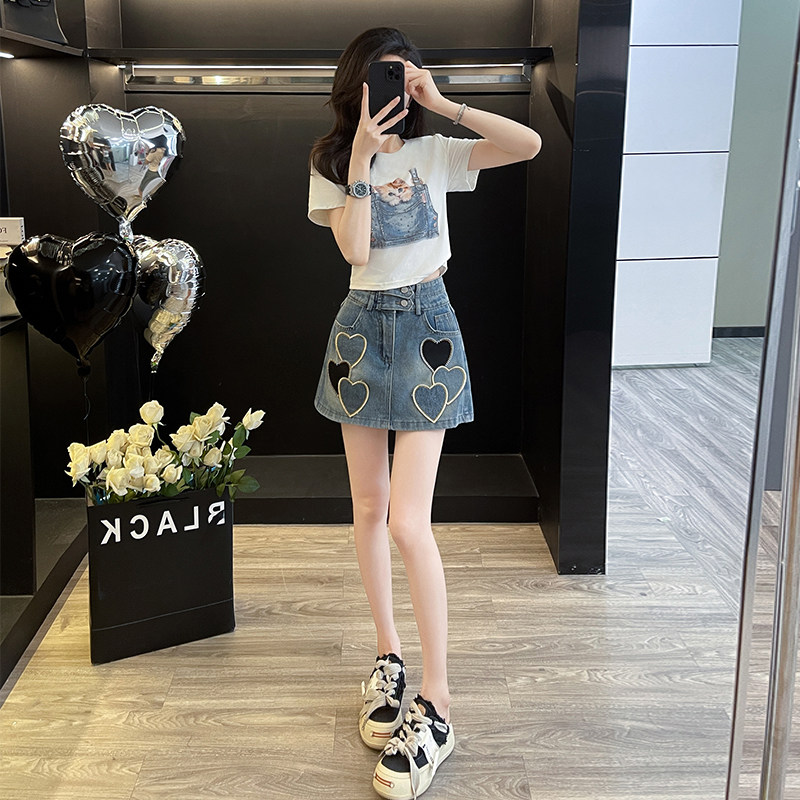 2025牛仔半身裤裙两件套女夏季图片