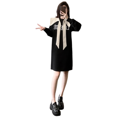 海军领小个子遮肉卫衣裙子