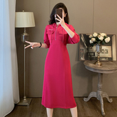 中长款 洋气时尚 法式 2025新款 加绒卫衣裙子 高级感显瘦连衣裙女春季