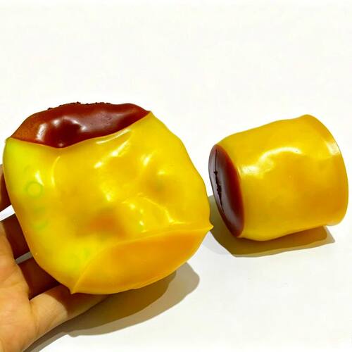 Handmade Crispy Pudding Shape Crackle Squeeze Toy Crunchy Fi