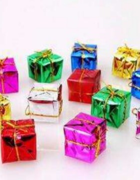 1cm Laser Small Gift Bag Christmas Decorations Gift Box Smal