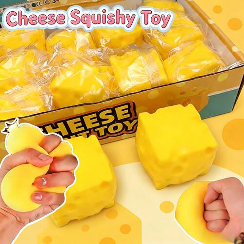 Squishy Square Cheese Squeeze Toys Rebound Push Stress Relie