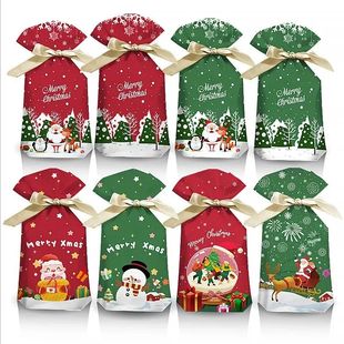 Christmas Candy Packaging Bag Pocket Biscuits Chocolate Draw