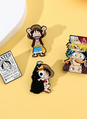 One Piece Anime Brooch Luffy Zoro Ace Going Merry Backpack P