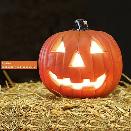 Spooky Halloween LED Pumpkin Lantern Illuminating Home Decor
