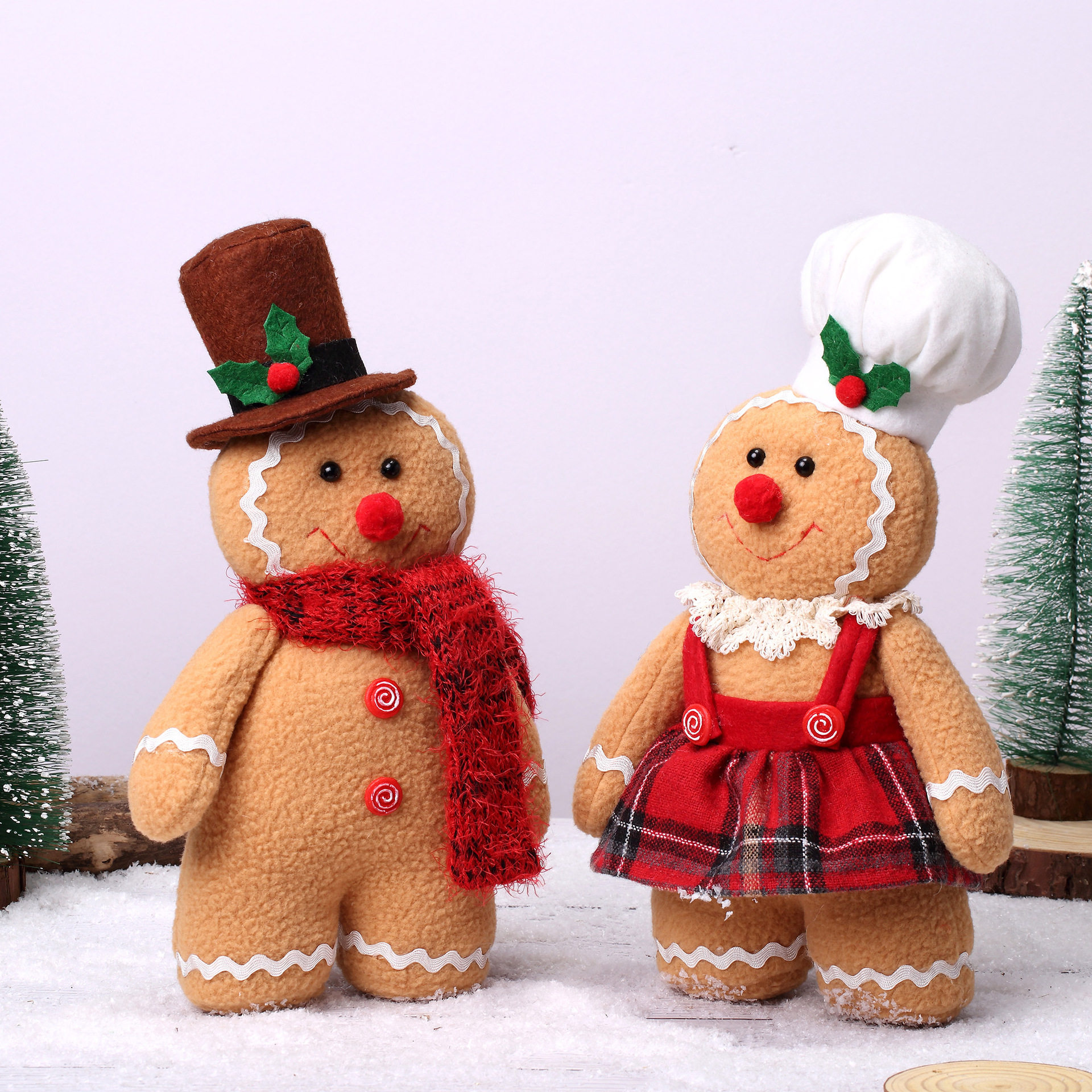 Christmas Decoration Gingerbread Man Doll Toy Ornaments Wool