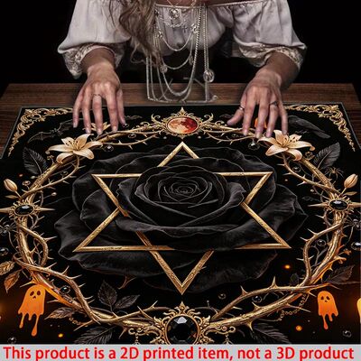 Tarot Witchcraft Tablecloth Mystic Occult Table Runner Bohem