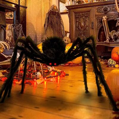 Halloween Giant Spider Decorations, Scary Large Spider Props