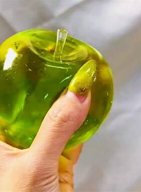 Plush Slow Rebound Apple-Shaped Stress Relief Toy 6cm round