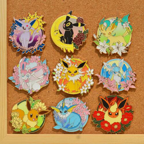 Pokemon Eeveelution Eevee Enamel P for Clothes Badges on Bac
