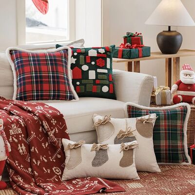 30x50/45x45cm Christmas Throw Pillowcase Holiday Atmosphere