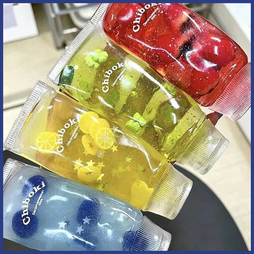 Chiboki Clear Tube Fruit Bead Squeeze Fidget Jelly Squishy T