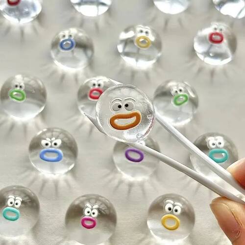 Mini Cartoon Transparent Doll Pinching  Relieving Cartoon Pi