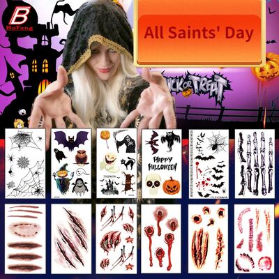 Multiple styles Halloween Tattoo Sticker Simulation Temporar