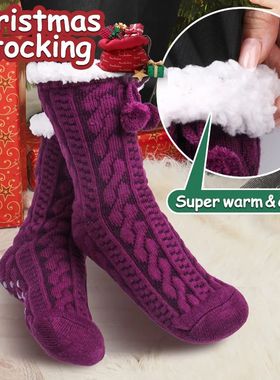 1 Pair Women Slipper Fuzzy Socks Fluffy Cozy Cabin Warm Wint