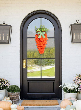 Easter Wreath Fabric Carrot Home Decoration Door Hanging Hol