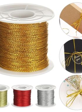 1roll 20m Gold Silver Metallic Cord Braided Rope For Christm