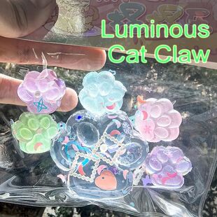 Luminous Cat Paw Hamster Squishy Squeeze Toy Stress Relief P