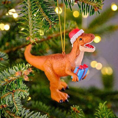 Christmas Dinosaur Pendantd Cartoon Animal Christmas Hat Han