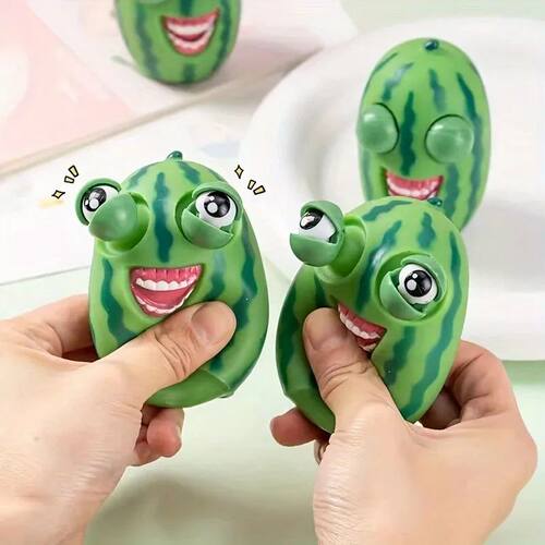 Funny Watermelon Pop Out Eyes Squishy Fidget Toys Anti-Stres
