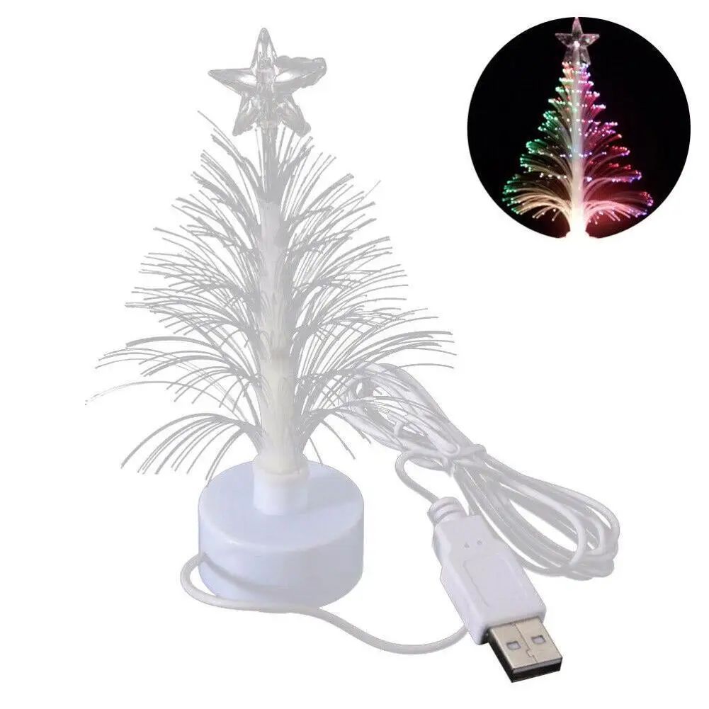 Mini LED Night Lights Colorful Christmas Tree Lights USB Col