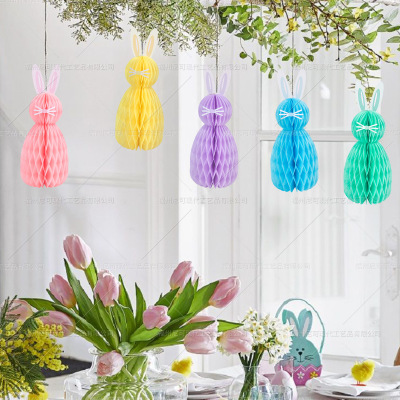 Easter Theme Party Decoration Rabbit Honeycomb Ball Ornament