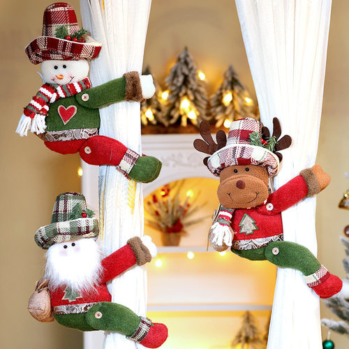 Christmas Curtain Buckle Decorations Christmas Curta Embrace