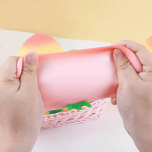 H Fidget Toy Cartoon Peach PU Squishy Slow Rising Anti Stres