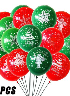 20/10Pcs Merry Christmas Latex Balloons Santa Claus Snowflak