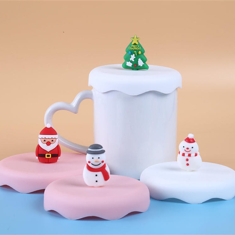 Snow Silicone Cup Cover Cute Doll Girl Student Glass Open Cu