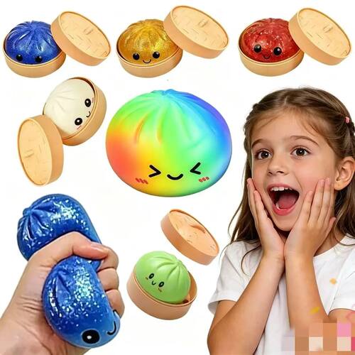 Mystery Dumpling Toy Squishy Glitter Dumpling Pressure Ball