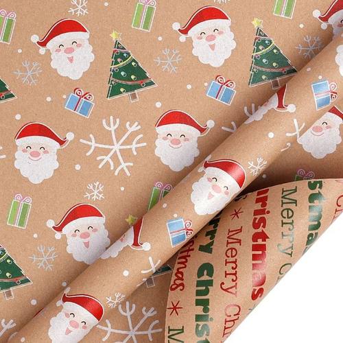 Double-sided Printing Christmas Wrapping Paper Roll Christma