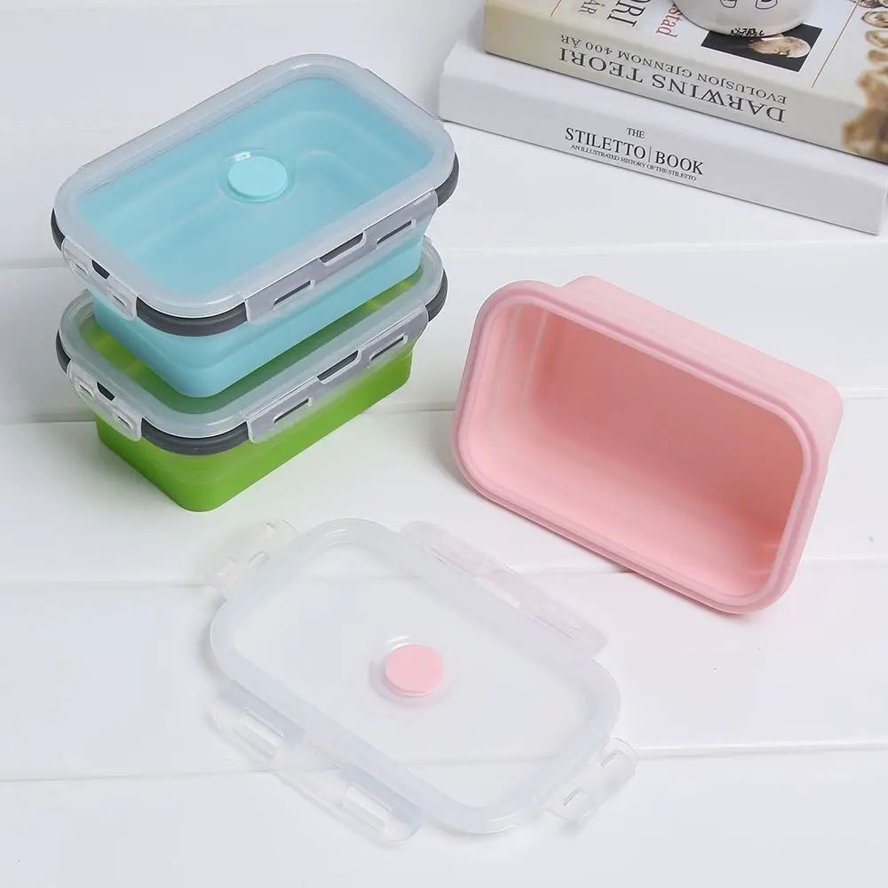 Portable Folding Lunchbox Eco-Friendly Picnic Boxes Silicone