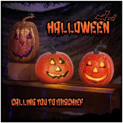 Halloween Pumpkin Decorations with Lights Vintage Halloween