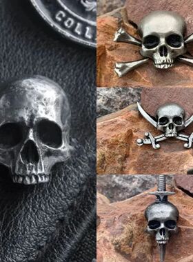 Halloween Skull Pin Punk Skeleton Badge Gothic Brooch for Je
