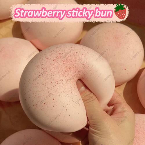 Strawberry Moist Slow Rising Bread Bun Squishy Toys Soft Sen